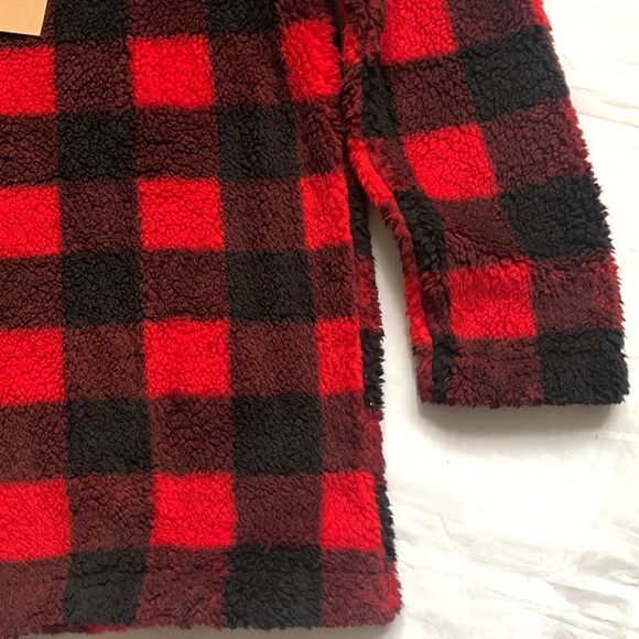 ⭐️nwt Les Umes Sherpa Fuzzy Fleece Collar Sweatshirt⭐️ - Picture 8 of 10